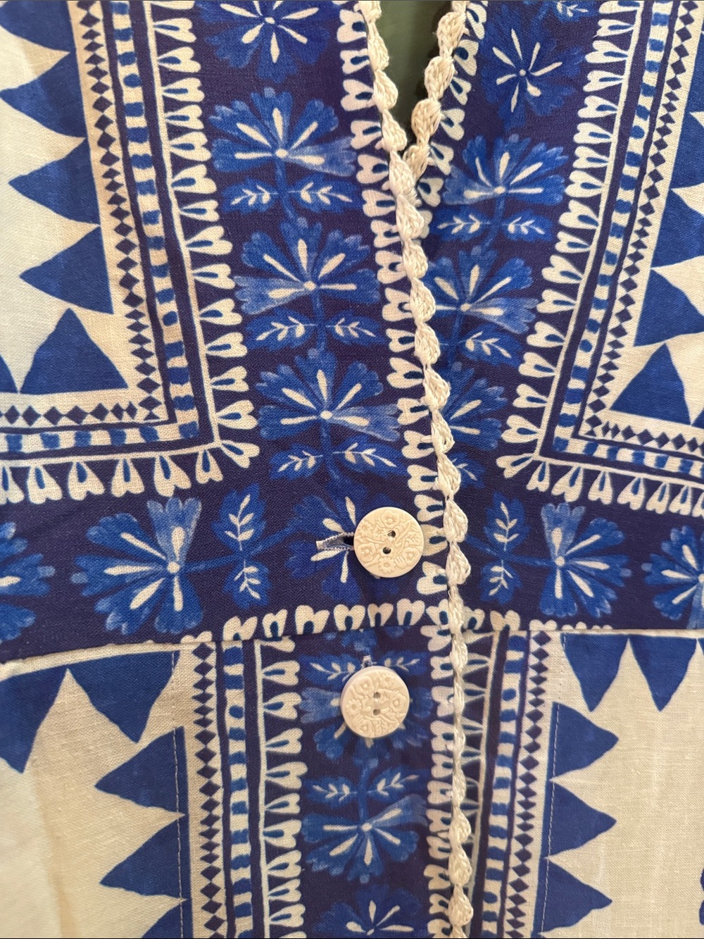 NWT! 💙 FARM Rio Flora Tapestry Linen-Blend Maxi Dress, Size L! - Picture 8 of 10